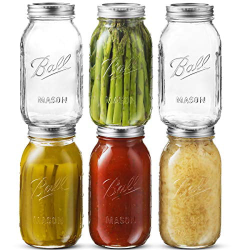 Includes 12 lids and airtight bands to seal and keep contents fresh-great for canning and preserving a wide variety of foods. Mason Jars Ball Brand-16OZ Regular Mouth 6 Pack WITH 12 lids 