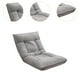 thumbnail image 3 of Silla plegable BLESIY para el suelo reclinable con respaldo acolchado Gris claro, 3 of 7