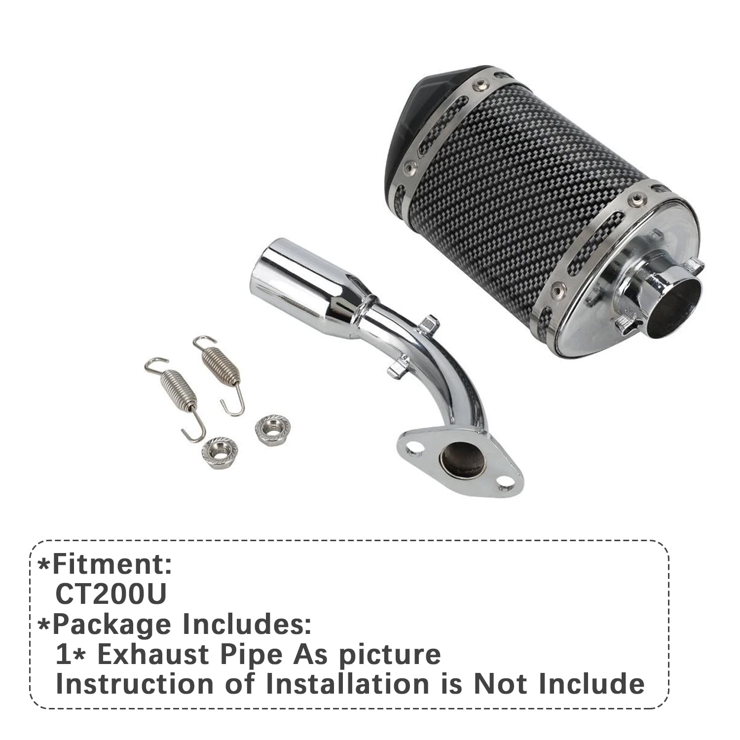 CT200U Mini Bike Full Exhaust Pipe Mufflers System for Coleman CT200U Motorcycle