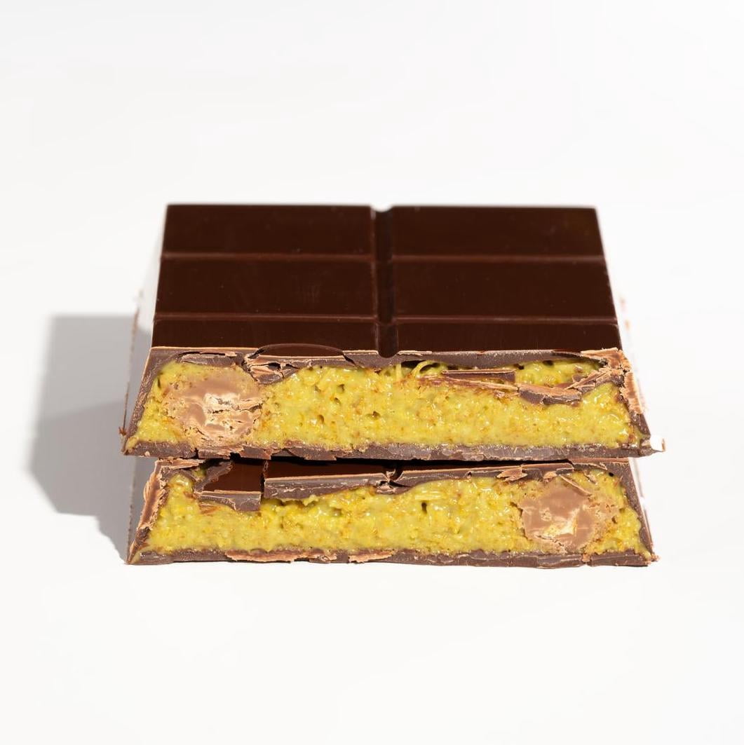 Nuts Factory Dubai Style Dark Chocolate Bars with Pistachio Cream & Crispy Kataifi, Pack of 2 Large Bars – #1 Ranked Dubai Chocolate Bars in the World by CNBC