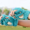 thumbnail image 2 of Fgnfyis Cute Cartoon Gloves for Women Cozy Fingerless Winter Warmth Fashion Accessory Blue One Size, 2 of 9