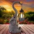 thumbnail image 1 of Lámpara solar para exterior con estatua de elefante ILLUMINEW, impermeable, 1 of 7