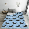 thumbnail image 5 of Rateoe Dachshund Dog Print Fuzzy Fleece Throw Blanket Extra Large,Super Soft,Fluffy and Warm Blankets for Couch,Bed,All Season Use (40"x30"), 5 of 8