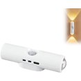 thumbnail image 1 of Rechargeable Smart Led Motion Sensor Ambient Light, Punch-Free Color Changing Motion Sensor Light for Stairs, Rechargeable RGB Led Wall Lamp, for Stairs, Wardrobe, Cabinet (White,3-Color), 1 of 8