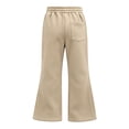 thumbnail image 4 of Girls Drawstring Elastic Waist Wide Leg Sweatpants, Solid Color Soft Stretch Kids Bell Bottom Jogger Trousers for Spring Autumn Daily Casual School Wear(Khaki,7-8 Years), 4 of 4