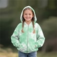 thumbnail image 5 of Atogsazn Kids Girl Fleece Lined Sweatshirt Children Casual Gradient Full Zip Long Sleeve Sweatshirts Clothing 03-Mint Green 11-12 Years Fashion, 5 of 5