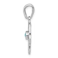 thumbnail image 2 of 14K White Gold Charm Pendant Synthetic Turquoise 25 mm 13, 2 of 4