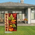 thumbnail image 3 of JOOCAR Welcome Linen Garden Flag with Pumpkins, Berries, and Leaves for Fall Autumn Home Outdoor Garden Yard Door Decor 12x18 inch, 3 of 5