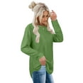 thumbnail image 5 of MLANM Sweatshirts for Women Crewneck Casual Long Sleeve Shirts Tunic Tops, XL Green, 5 of 7