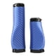 thumbnail image 2 of Puños de manillar de bicicleta Sharpla 2 Piezas estilo de fibra de carbono bloqueables antideslizantes PU Largo Corto Azul, 2 of 3