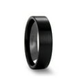 thumbnail image 3 of DRAKON Flat Pipe Cut Brush Finished Black Ceramic Wedding Band - 2mm - 12mm, 3 of 6