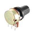 thumbnail image 4 of Uxcell 15packs 10K Ohm Variable Resistors Rotary Carbon Film Taper Potentiometer w Knobs, 4 of 5