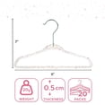 thumbnail image 4 of Concepts Baby Hangers, Light Pink Glitter Infant Hangers with Chrome Hook - Space-Saving Clothes Hanger, 20-Pack, 4 of 8