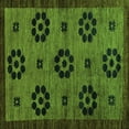 thumbnail image 1 of Ahgly Company Indoor Square Abstract Green Modern Area Rugs, 4' Square, 1 of 4