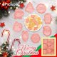thumbnail image 2 of Christmas Cookie Cutter Set, 8 Pcs Plastic Christmas Cookie Stamp Biscuit Stamps Xmas Cookie Cutter for Baking, Christmas Decorations Cartoon Fun Biscuit Moulds, 2 of 5