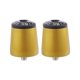thumbnail image 1 of 1 Par Motocicleta Manillar Extremo Tapones 7/8" 22mm Negro Dorado Tono, 1 of 7