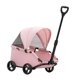 thumbnail image 3 of Cochecito para mascotas, carrito para perros y gatos, transpirable, de 4 ruedas, plegable, para gatitos, cachorros, conejos, compras y acampadas. rosa, 3 of 8