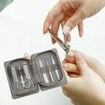 thumbnail image 1 of de manicura de 6 piezas, herramientas para el cuidado de de las manos y los pies, uñas de los pies con funda de cuero PU, de pedicura Gris, 1 of 8