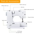 thumbnail image 5 of Mini Sewing Machine for Beginners, Electric Portable Small Sewing Machine with 12 Built-In Stitches Reverse Sewing Adjustable Speed LED Light Foot Pedal Heavy Duty Household Mending Stitching Machine, 5 of 9
