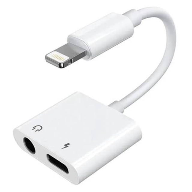 Adaptador Lightning a Auxiliar Auriculares 3.5mm y Carga Conexión Directa