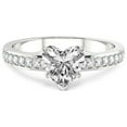 thumbnail image 4 of 5 Carat IGI Certified Heart Shape Lab Grown Diamond Engagement Ring | 14K White Gold |Charm Of Love Eternity Diamond Ring | FG-VS1-VS2 Quality Friendly Diamonds, 4 of 5