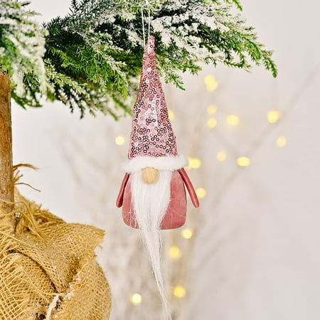 

Foraging dimple Christmas Decoration Sequin Hat forest Old forest Pendant Christmas Faceless Doll Home Decor