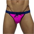 thumbnail image 2 of FcBaudy Men's Low Waist Solid Color High Vent Swimming Trunks Underpants Men Pants, 2 of 5
