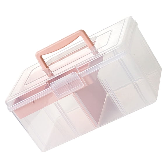 SWETRACE Portable Craft Storage Box with Transparent Lid, 1 Piece Organizer for Home and Craft Room Use
