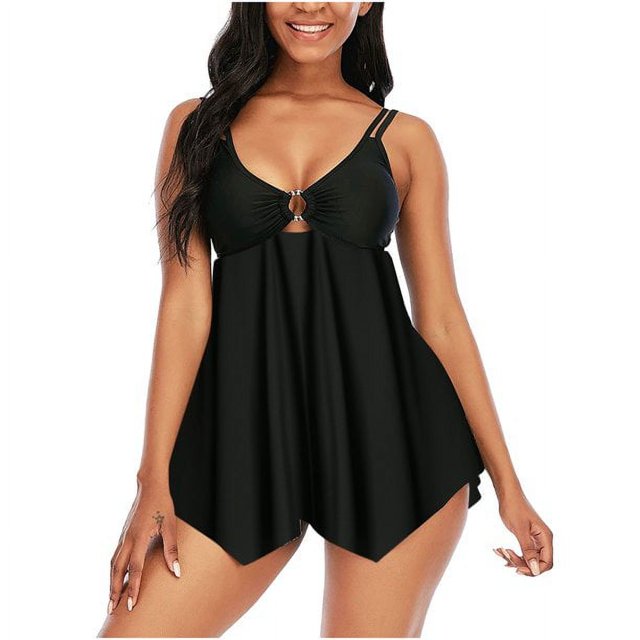 Push Up One Piece Swimsuits For Wom Plus Size Swim Dress Tankini Swimsuits Flowy Bathing Suits Tankini Tops For Women