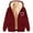 Wine1, variant on Jalioing Fleece Lined Hooded Sweatshirt for Women Long Sleeve Zipper Up Winter Thermal Jacket Thick Warm Coat