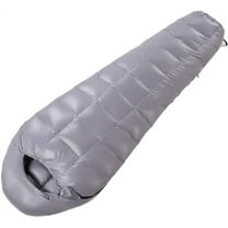 Sleeping Bag Adults Kids for Camping Hiking Trips Warm Cool Weather Lightweight and Waterproof Portable Sleeping Bag Indoors Outdoors Activities Grey