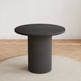 thumbnail image 4 of Rophefx 35.4" Solid Wood Round Dining Table with Handcrafted Relief Pedestal,Circle Dining Table,Black, 4 of 9