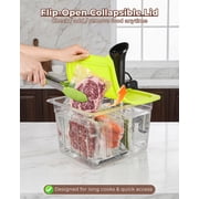Everie 12Qt Sous Vide Container with Lid,Rack & Sleeve Compatible with Diameter Less 71mm Cooker (Anova, Joule, Instant) KIT-TY-GJ