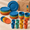 Multicolor, variant on Homienly Unbreakable Dinnerware Set, 38-Piece Wheat Straw Dinnerware Set for 8, Plastic Plates Bowls & Cups, Reusable Stackable Microwave Safe Tableware, Dishware Set, Multicolor