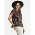 thumbnail image 2 of Jessica Simpson Women’s Bowie Cotton Blouse with Ruffle Sleeves, Sizes XS-XL, 2 of 6