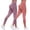 Pink, variant on 2 Pcs High Waisted Mesh Yoga Pants for Women, Breathable Seamless Workout Leggings, Tummy Control Running Gym Tights with 4-Way Stretch for Gym, Yoga and Casual Wear-Beige