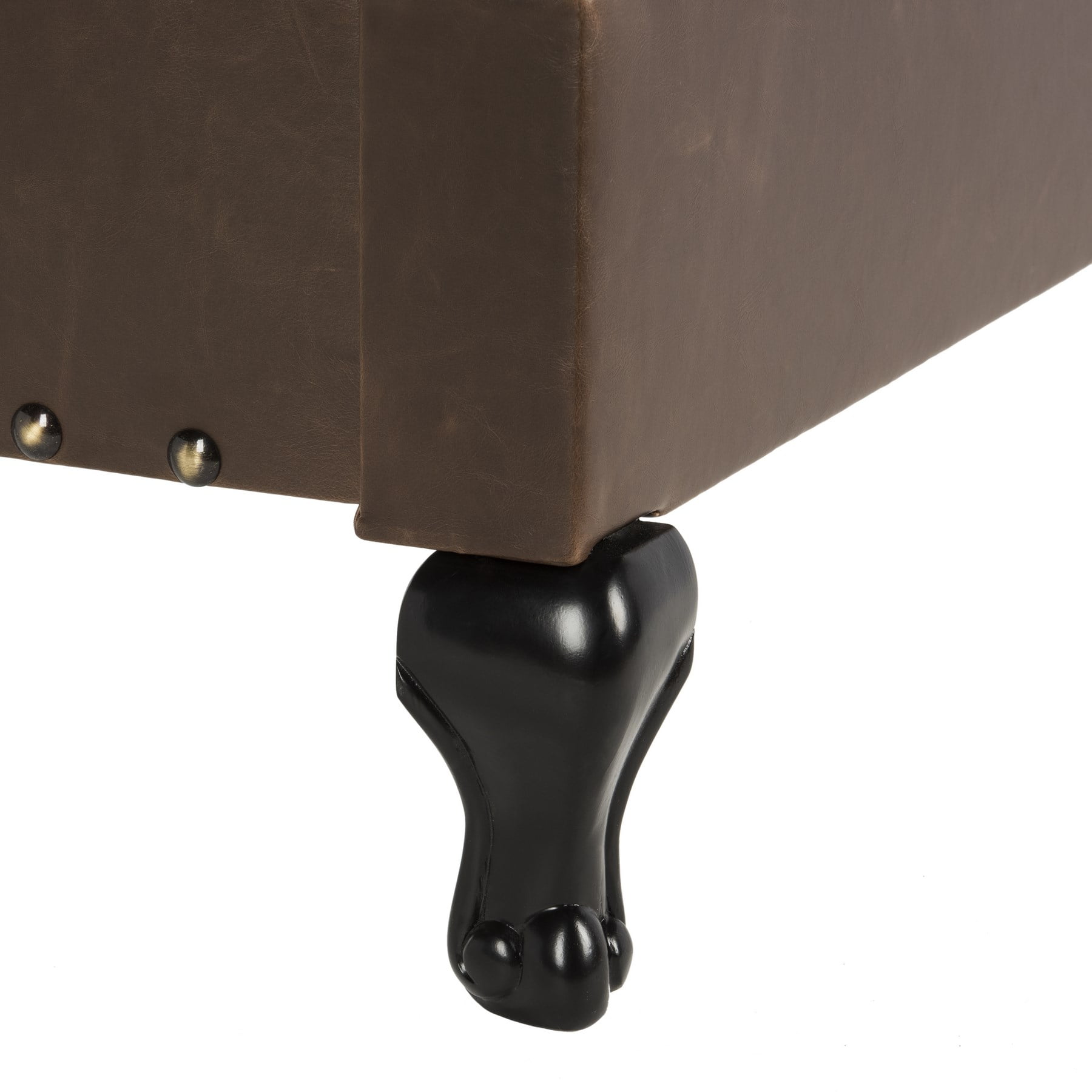 Safavieh Hathaway Modern Tufted Bed Frame with Nail Heads