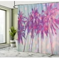 thumbnail image 5 of Ambesonne Nature Shower Curtain, Hawaiian Tropic Palms, 69"Wx70"L, Fuchsia Purple Green, 5 of 5