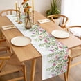 thumbnail image 3 of Pink Green Spring Table Runner - 70 Inch Long, Kitchen Dining Table Runner Dresser Scarves, Floral Eucalyptus Leaves Watercolor Plant Farmhouse Decor for Coffee Tables Wedding Party Banquet, 3 of 8