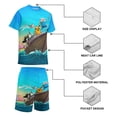 thumbnail image 4 of Adventure Time Jake The Dog Boys Girls Short Sleeve Mesh T-Shirt And Shorts Outfit Set Summer Clothes Set for Kids, 4 of 8