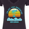 thumbnail image 4 of Inktastic Summer Enjoy the Sunshine Outer Banks North Carolina in Blue Women's V-Neck T-Shirt, 4 of 5