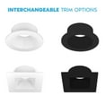 thumbnail image 3 of Luxrite 2" Square LED Recessed Lighting 15W 5CCT 2700K-5000K 1000LM Dimmable Wet Rated Black 2-Pack, 3 of 8