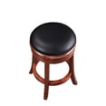 thumbnail image 3 of Bowery Hill 25.5" Wood & Faux Leather Swivel Counter Stool in Cherry/Black, 3 of 4