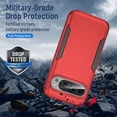 thumbnail image 3 of KOMI for Pixel 9 Case,Pixel 9 Pro Case,with Screen Protector,[Military Grade Drop Tested] Heavy-Duty Tough Rugged Shockproof Protective Case for Google Pixel 9, Red, 3 of 5