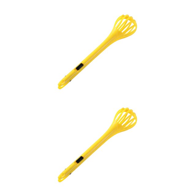 Kearding Batidor de huevos Manual de mango largo batidor de mezcla de cocina pinzas de plástico para alimentos agitador antideslizante mezclador lavable Type2 NO2 Kearding CBP376413