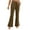 Brown, variant on Womens Corduroy Flared Pants Trendy Slim-Fit Elastic High Waist Bell-Bottoms Soft Comfy Lightweight Bootcut Pant 50% Off Clear