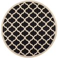 thumbnail image 1 of Safavieh Courtyard Black Indoor Outdoor Rug - Round 7'10", 1 of 3