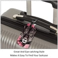 thumbnail image 3 of Square 2Pack PU Leather Rose and Leopard Cruise Luggage Tag with Privacy Cover and Name ID Tag for Travel Handbags Backpacks Luggage Tags, 3 of 6
