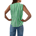 thumbnail image 4 of xiaxaixu Women's Striped Tank Tops Loose Round Neck Front Tie Up Ruffled Sleeveless Blouse for Summer, 4 of 5