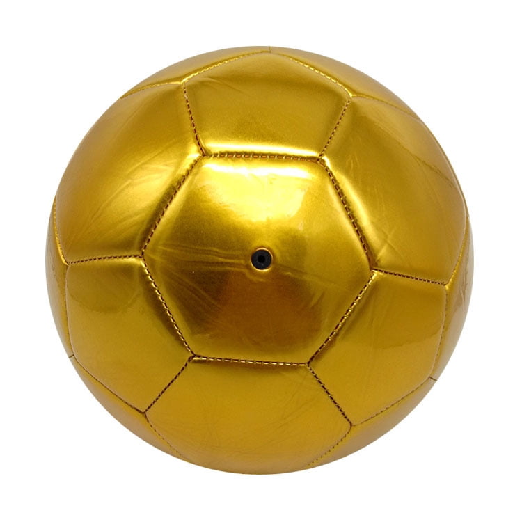 No. 5  (the official 11-player match ball) is a high-end machine-sewn football with a solid color design in gold and silver.,Gold